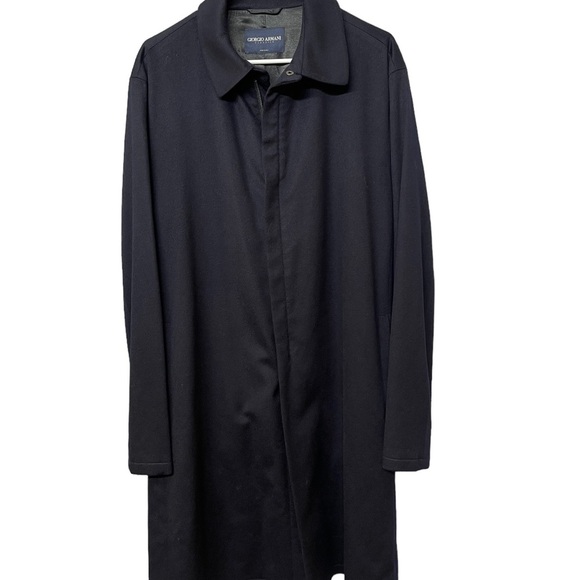 Giorgio Armani Loro Piana 100% Cashmere Storm System Long Coat Size 52 - Picture 4 of 16